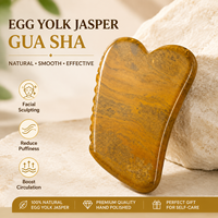 Outil de massage facial en jaspe mookaite naturel, planche de massage Gua Sha, pierre de beauté en cristal faite à la main, OEM, étiquette privée