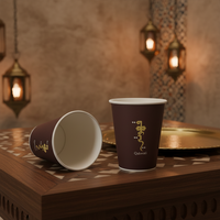 Gobelet en papier à café à paroi simple de 8 oz, logo personnalisé disponible pour la maison, le bureau, les voyages, l'hôtel, la restauration, possibilité de correspondre avec des couvercles