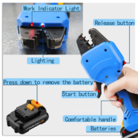 Machine à sertir les bornes électriques portative de qualité industrielle NB-50KM, batterie au lithium, construction en acier au carbone, fil plastique