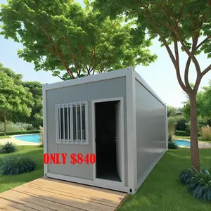 UPS guardia de seguridad portátil cabina de correos casa contenedor de vida 20 pies jardín deslizable casa de contenedores para la venta
