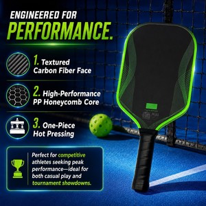 ไม้พายพิคเคิลบอล Monvik Green Razer Pro IV รุ่นที่ 4 แกนรังผึ้ง ยืดหยุ่นสูง ขนาด 14 มม. 16 มม. คาร์บอนไฟเบอร์ - Product Image 2