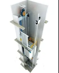 630KG VVVF invertör Fuji küçük mil boyutu yolcu asansörü 4 m/s yolcu asansörü evler için