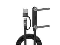 Cable de Carga Rápida USB Trenzado Tipo-C a Tipo-C de 240W con Soporte Plegable Ajustable para Teléfono, Diseño Duradero para Teléfonos Móviles