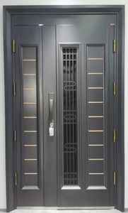 Mehrzweck-Haupttor Moderne Designs Außen-Eingangstüren Schmiedeeisen-Sicherheits stahltüren für Häuser Villa - Product Image 5