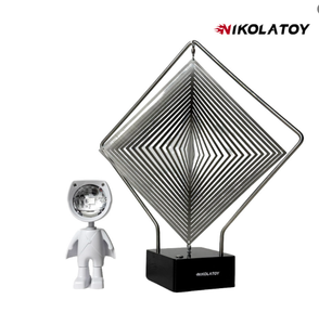 NIKOLATOY Arte de <span class=keywords><strong>la</strong></span> Luz, Adorno Eléctrico de Escritorio con Ondas de Luz Mecánicas en Forma de Rombo, Modelo de Juguete con Temática de Cine y Televisión - Product Image 2