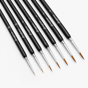 Ensemble de 8 <span class=keywords><strong>pinceaux</strong></span> miniatures Giorgione avec manche en bois pour peinture à l'aquarelle et acrylique - Product Image 1