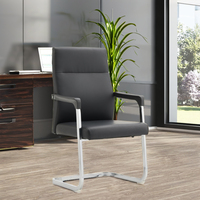 Chaises de bureau pivotantes pour visiteurs, personnel et réunions, de style exécutif, modernes, ergonomiques, confortables, en cuir véritable, avec cadre en aluminium, directement de l'usine