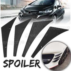4 pièces de garnitures de carrosserie universelles en fibre de carbone pour pare-chocs avant, diffuseur, ailerons, canards et lèvre de pare-chocs - Product Image 2