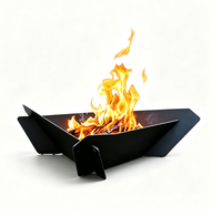 Brasero de camping pliable et détachable en acier inoxydable, avec gril barbecue intégré, portable pour camping-car et pique-nique