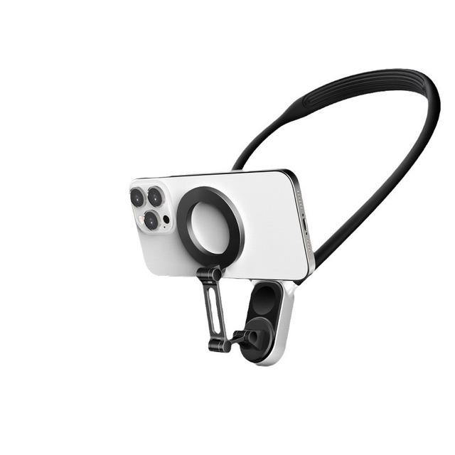 Quick Release POV Action Camera Necklace Magnetic Mount Vlog Selfie Mount Hand Free Phone Neck Holder for iPhone for GoPro Hero