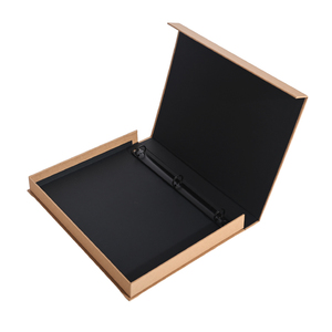 Recyclable Gift Cardboard Custom Logo File <b>Folder</b> Magnetic Lid Packaging Box With <b>Binder</b> - Product Image 2