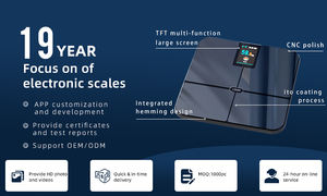 실시간 데이터 동기화 기능의 독창적인 인체공학 스마트 체지방 체중계 - 체중, BMI 및 일일 건강 트렌드 모니터링 - Product Image 2