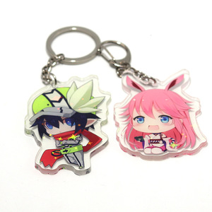 Custom UV Printed Animation Style <b>Keychain</b> Transparent Acrylic Plastic Unique Customizable Design - Product Image 3