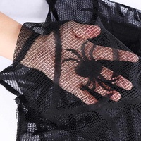 Couvertures de table en toile d'araignée en dentelle 100cm Nappe de table Ourwarm Horror Halloween Party Decoration Black Europe Cartoon 100% Polyester