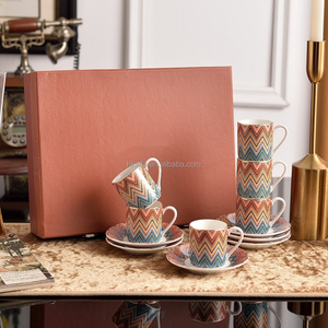 High Quality Luxury Gold-Rimmed Porcelain Enameled Dinnerware Set-6-Piece Tableware Gift Set Customizable - Product Image 2