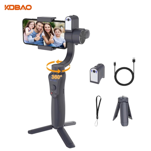KDBAO S5B+AI Upgrade 3-Axis Gimbal Stabiliser for Mobile and Action Cameras Smooth 3-Axis Smartphone Gimbals