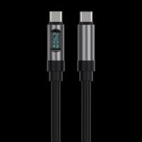 Nuevo Cable Cargador 4 en 1 de 240W con Pantalla, Tipo C a Tipo C, Carga Rápida de 5A, Cobre Puro, TPE, Compatible con Cámaras, Silicona