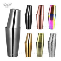 Ensemble de shaker à cocktails Boston noir gunmetal 13 pièces, en acier inoxydable 304, outils de bar écologiques de luxe, kit de barman