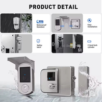 Serrure de Porte Intelligente Double Face Étanche IP65 avec Télécommande, Empreinte Digitale, Sans Clé, Bluetooth et Cloud pour Entrée Principale Électrique