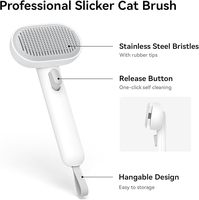 Brosse de toilettage pour chat, usage intérieur, peigne pour chats et lapins à poils longs et courts, outil de massage pour éliminer les poils d'animaux en surplus