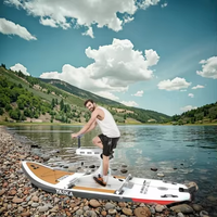Planche de paddle gonflable YASKA durable, écologique, pliable, antidérapante, étanche, idéale pour débutants, pour lacs et rivières, avec pompe et sac