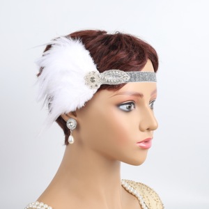 LOWOSAIWOR Tocado de Estilo Flapper para Niña, Accesorios para el Cabello para Fiesta Temática de los Años 20, para Fiesta Nocturna de Harlen - Product Image 5