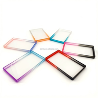Étui de protection transparent pour cartes de collection avec logo sérigraphié en TPU effet arc-en-ciel, style tendance, ajustement universel pour cartes gradées BGS/SGC