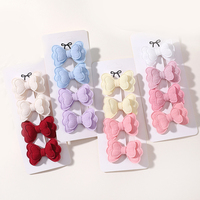 Jiayu personnalisé de petite taille couleur unie filles canard pince à cheveux tissu doux arc cheveux accessoires Style coréen épingles à cheveux simples