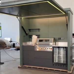 Conjunto de cocina para exteriores W0814 de aleación de aluminio y acero inoxidable, impermeable, para espacios de cocina en el jardín. - Product Image 3