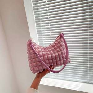 I-0191 Bolso de Mano de Moda con Burbujas y Diseño de Nube, Bolso de Hombro Acolchado para Mujer, Bolso Cruzado con Asa Única de 6 Pulgadas - Product Image 1