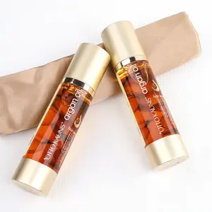 Traitement à l'huile d'argan de marque privée Sérum à la vitamine E pour cheveux, protection contre la chaleur et brillance à la biotine