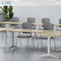 Chaise de formation exécutive contemporaine LIYU, dossier ergonomique en maille, siège en tissu, hauteur réglable, mobilier de bureau empilable, vente en gros