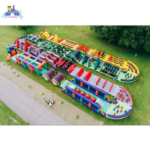 Lilytoys Factory Buen precio Personalizable Comercial Gigante 200 m Equipo de carrera de obstáculos al aire libre Carrera de obstáculos inflable - Product Image 2