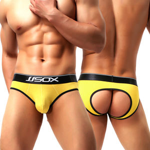 Slip personalizzato <span class=keywords><strong>uomo</strong></span> aperto sul retro biancheria intima <span class=keywords><strong>per</strong></span> gli uomini esposti culo Gay ragazzo pantaloncini <span class=keywords><strong>mutande</strong></span> Sexy slip Gay slip <span class=keywords><strong>per</strong></span> gli uomini - Product Image 5