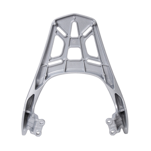 Vente directe usine – Supports d'extension de top-case moto durables en acier argenté – Porte-bagages arrière universel pour moto - Product Image 5