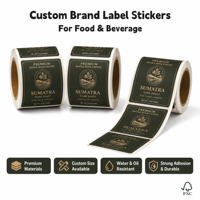 Étiquettes holographiques durables personnalisées en BOPP recyclable pour gobelets à café réutilisables, emballages de snacks et de pizzas, couleurs vives haute définition
