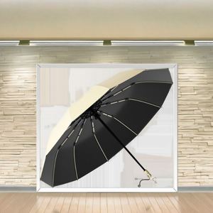 Parapluie Rétractable Entièrement Automatique Moderne, Protection UV, Logo Imprimé, Pare-Soleil Épaissi, pour Femmes et Hommes, Idéal Voyage Pluie et Soleil - Product Image 1