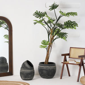 Maceta <span class=keywords><strong>de</strong></span> Magnesio para Plantas Verdes, Moderna, Minimalista, Decorativa, para Hogar y Jardín, <span class=keywords><strong>de</strong></span> Fibra <span class=keywords><strong>de</strong></span> Arcilla, con Barniz al Agua - Product Image 3