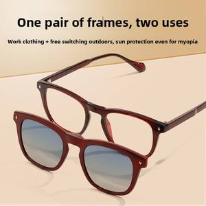 Venta al por mayor Stock Unisex WD S34211 Clips magnéticos 2 en 1 <span class=keywords><strong>Gafas</strong></span> de sol polarizadas <span class=keywords><strong>Gafas</strong></span> <span class=keywords><strong>graduadas</strong></span> con bloqueo de luz azul - Product Image 2