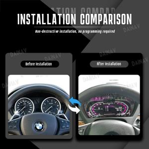 Panneau d'instrument LCD 12,3 pouces pour BMW X6 E71 2007-2013, tableau de bord, panneau cristallin, cockpit, compteur de vitesse, instrument - Product Image 2