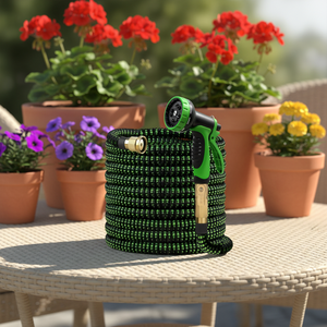 Ensemble de tuyau d'arrosage extensible léger haute pression 30m/50ft-100ft flexible conforme à la norme ANSI pour l'irrigation des jardins - Product Image 1