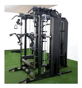 Wholesale 2022 Commercial Fitness Gym Equipment Squat Rack Power Cage Multi Functional Trainer Combination 3d Smith Machine