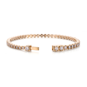 <span class=keywords><strong>Bracciale</strong></span> Tennis con Diamanti da Laboratorio Taglio Brillante Rotondo da 20,8 carati, in <span class=keywords><strong>Oro</strong></span> Massiccio 14K, Stile Hip-Hop, Regalo di Compleanno per Ragazze, Gioielli Personalizzati - Product Image 2