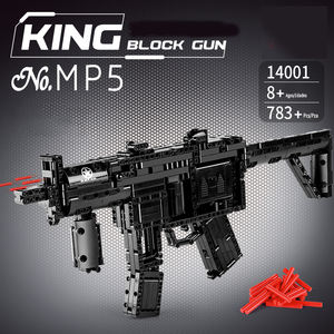 Pistola de bloques de plástico 14001, arma <span class=keywords><strong>MP5</strong></span>, metralleta, modelo de montaje, juego de bloques de construcción educativos, bloques de ladrillos, juguetes de bloques DIY, regalo para niño - Product Image 2