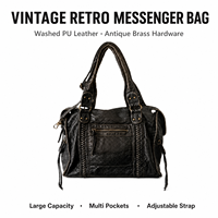 Sac bandoulière messager grande capacité pour femme, style vintage rétro européen-américain, en toile délavée, multi-poches, avec fermeture éclair, idéal pour l'été et la moto