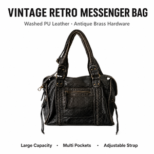 <span class=keywords><strong>Sac</strong></span> bandoulière messager grande capacité pour <span class=keywords><strong>femme</strong></span>, style vintage rétro européen-américain, en toile délavée, multi-poches, avec fermeture éclair, idéal pour l'été et la moto - Product Image 2
