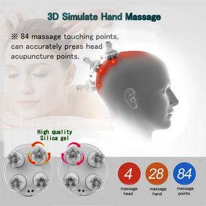 Waterproof Scalp Head Massager Projeto vibratório para o crescimento do cabelo e circulação sanguínea massagem produto - Product Image 2