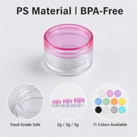 Contenants cosmétiques en plastique de couleur pastel pour crème, format échantillon, pot de 5g pour crème contour des yeux