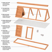Cage pliable en bois et métal pour animaux de petite taille, niche pour animaux, poulailler, enclos pour lapins, enclos pour cailles, habitat extérieur et intérieur