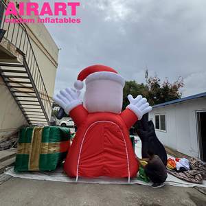 Cantante de Papá Noel, túnel de Papá Noel rojo inflable, <span class=keywords><strong>entrada</strong></span> de <span class=keywords><strong>carnaval</strong></span>, fiesta de Navidad, decoración de escenario, <span class=keywords><strong>entrada</strong></span> de bienvenida inflable - Product Image 3